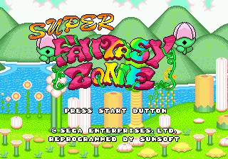 Super Fantasy Zone Title Screen